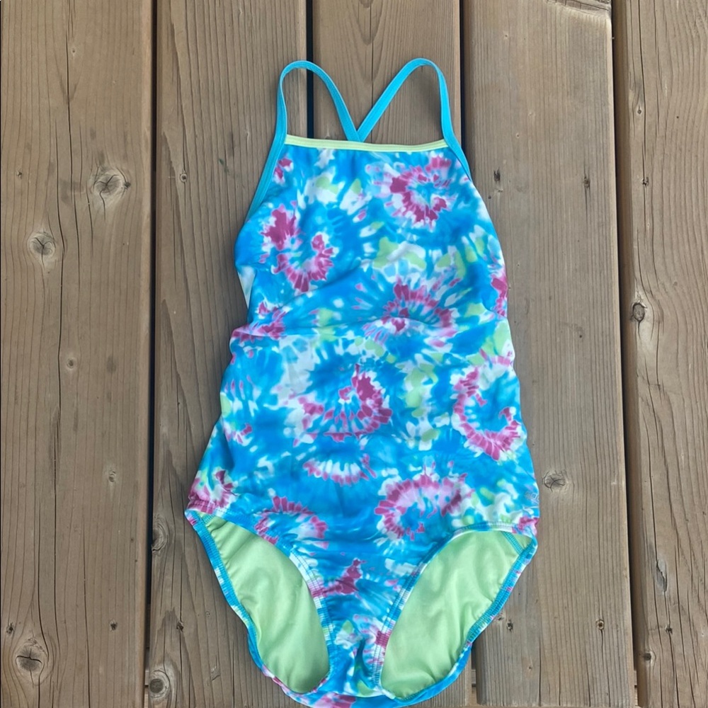 Speedo Blue and Green One Piece Swimwear